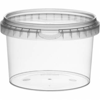 Condi b&oslash;tte, Combi, 8cm, &Oslash;118mm, 565 ml, klar, PP, 1-rums, med l&aring;g