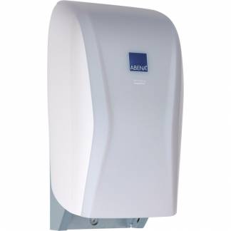 Dispenser, ABENA Technology by Hagleitner, 16,3x1,5x32,6cm, hvid, plast, til 2 ruller toiletpapir, analog, system