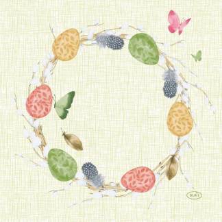 Frokostserviet, Duni, Joyful Spring, 3-lags, 33x33cm, flerfarvet, tissue