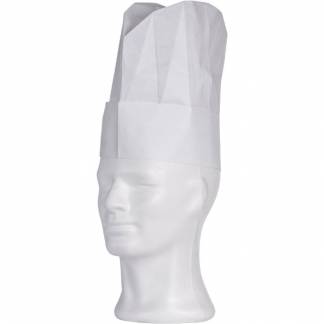 Kokkehue, 25cm, hvid, papir, engangs