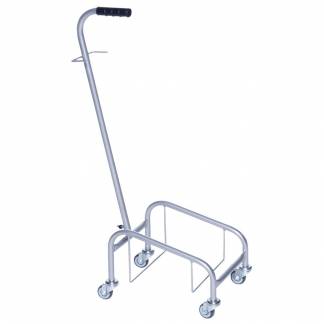 Spandvogn, Tina Trolleys, 400x270x900mm, sølv, pulverlakeret stål, med håndtag, uden spand *Denne vare tages ikke retur*