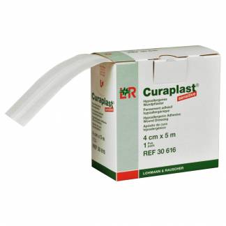 Sårplaster, Curaplast, 5m x 4cm, beige, usteril