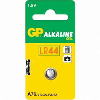 Batteri, GP, Alkaline, LR44, 1,5V *Denne vare tages ikke retur*