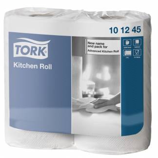 Køkkenrulle, Tork Plus, 2-lags, 38,6m x 20,9cm , Ø12cm, hvid, genanvendt papir