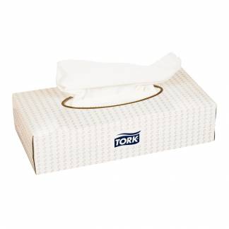 Ansigtsservietter, Tork F1 Premium, 2-lags, 20,9x20cm, hvid, nyfiber