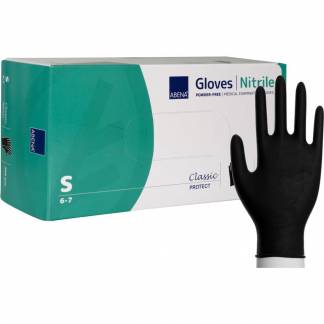 Unders&oslash;gelseshandske, ABENA Classic Protect, S, sort, nitril, pudderfri