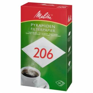 Pyramidefilter, Melitta, bleget, filterpapir, 206