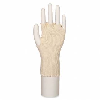 Tekstil handske, ABENA, One size, nature, bomuld/polyester, fingerl&oslash;se