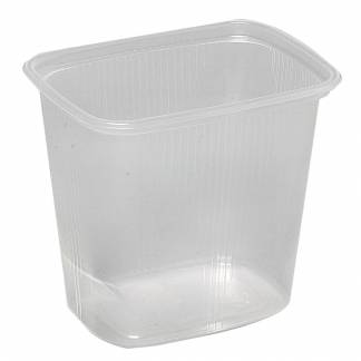 Plastbakke, 10,5x8x10cm, 500 ml, klar, PP