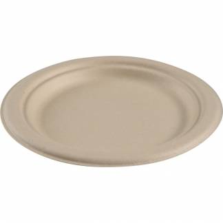 Fibertallerken, ABENA Gastro, &Oslash;18cm, nature, sukkerr&oslash;r