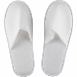Slippers, ABENA, hvid, PP, med snude, engangs