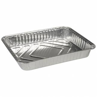 Bespisningsbakke, ABENA Cater-Line, 22,7x17,8x3cm, 930 ml, aluminium, 1-rums, 930 ml, til hovedret