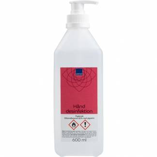 Hånddesinfektion, ABENA, 600 ml, 85% ethanol, med pumpe