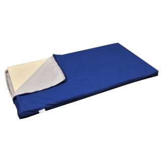 B&oslash;rnemadras, Abena Comfort, Techmaflex betr&aelig;k, bl&aring;, 60x120x5cm