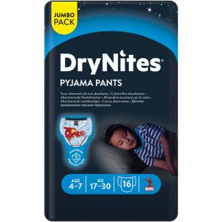 Børneble, bukseble, DryNites Pyjama Pants, 4-7 år, med print, dreng, 17-30 kg