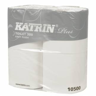 Toiletpapir, Katrin Plus, 2-lags, 37,5m x 10cm, &Atilde;&tilde;11,5cm, hvid, 100% nyfiber *Denne vare tages ikke retur*