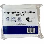 Engangsklud 32x32cm hvid 30 stk. 