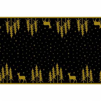 Kuvertløber Golden Winter 2400x40cm sort airlaid perforeret for hver 1  4 rl. 