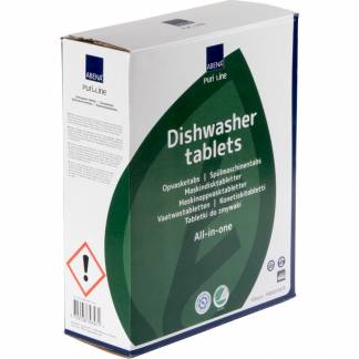 Opvasketabs Puri-Line all-in-one vandopløselig folie uden klor farve og parfume 120 stk. 