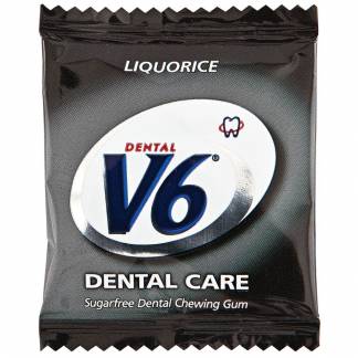 Tyggegummi V6, Dental Care Liquorice 2x250 stk. 