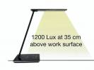 Bordlampe Unilux Linka LED foldbar sort USB+IQ oplader