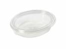 Plastbakke m/hængsl.låg 50stk R-PET oval 760ml 204x166x52mm