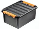 Plastkasse SmartStore Pro 31 sort 32l robust m/låg 50x39x26cm