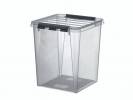 Plastkasse SmartStore transparent 70l m/låg 72x40x39cm