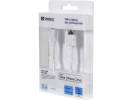 Kabel iPad/iPhone Sandberg hvid 1m Lightning kabel