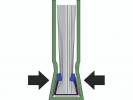 Skinneomslag Leitz tekstil 3,5mm sort 10stk/pak