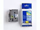 Labeltape, Brother Labeltape, BROTZ551 sort/blå, pakke a 5 ruller