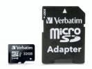 Micro SD card Verbatim 32GB HC 44083 PRO Class 10 m/adapter