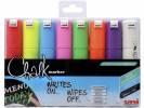 Uni Chalk 5M kridttuscher sampak med 2,5 mm stregbredde i 8 forskellige farver 