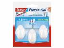 Powerstrips kroge ovale hvide blisterpack 3 kroge/ 4 strips