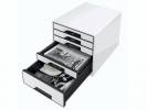 Skuffekabinet Leitz Desk Cube WOW 5-skuffer hvid/sort