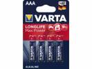 Batteri Varta Longlife Max Power LR 3 AAA 4stk/pak