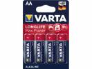 Batteri Varta Longlife Max Power LR 6 AA 4stk/pak