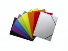 Elastikmappe Q-Line A4 gul m/3 klapper & elastik blank