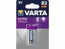 Batteri Varta Ultra Lithium 9V 1stk/pak blister