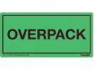 Fareetiket Overpack grøn/sort 50x100mm 250stk