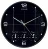 Vægur Unilux On-Time sort ø30,5cm 4 tidszoner