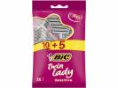 Engangsskraber BIC Twin Lady 10+5stk/pak