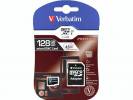 Micro SDXC kort Verbatim 128GB Class 10 m/adapter