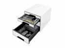 Skuffekabinet Leitz Desk Cube WOW 4-skuffer hvid/sort