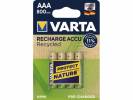 Batteri Varta Recharge AAA Recycled 800mAh 4stk/pak blister