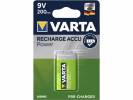 Batteri Varta Recharge Power 9V 200mAh 1stk/pak genoplad. blister