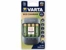 Batterilader Varta ECO Charger + 4 x 56816 AA 2100mAh