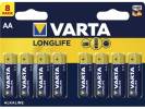 VARTA LONGLIFE AA-batterier LR6 8 stk 