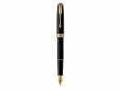 Fyldepen parker Sonnet Matte Black med Guld Trim medium spids