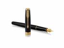 Fyldepen parker Sonnet Matte Black med Guld Trim medium spids